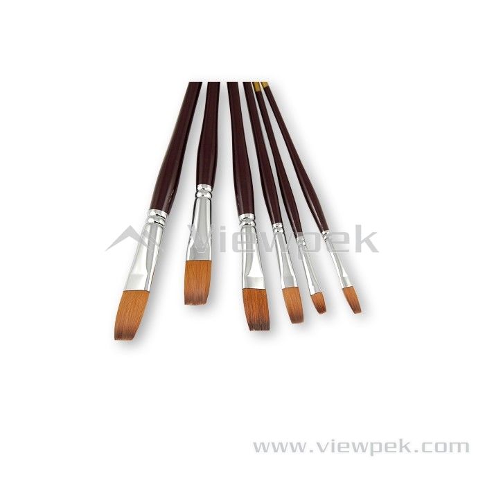  Synthetic Watercolor Brushes - Flat- A0015F