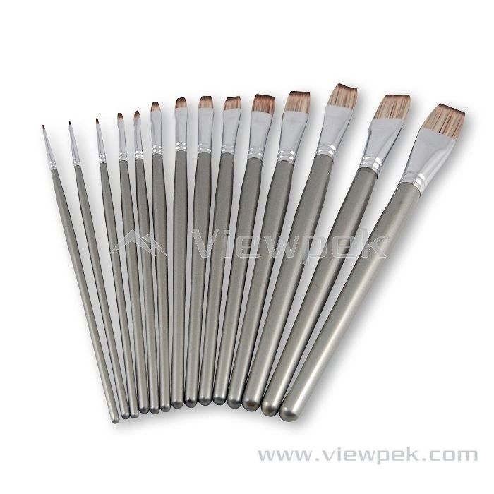  Synthetic Oil&Acrylic Brushes - Flat- A0110B-1