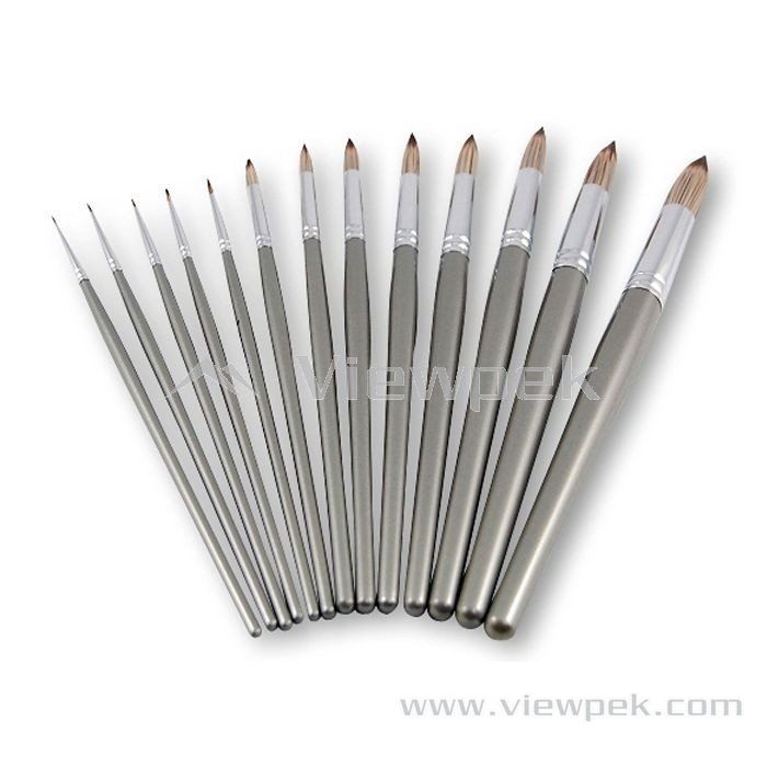  Synthetic Oil&Acrylic Brushes - Round- A0110A-1