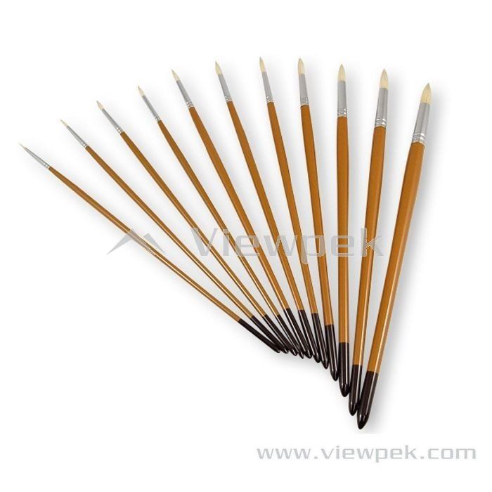  Chongking Bristle Oil&Acrylic Brushes - Round- A0101D-1