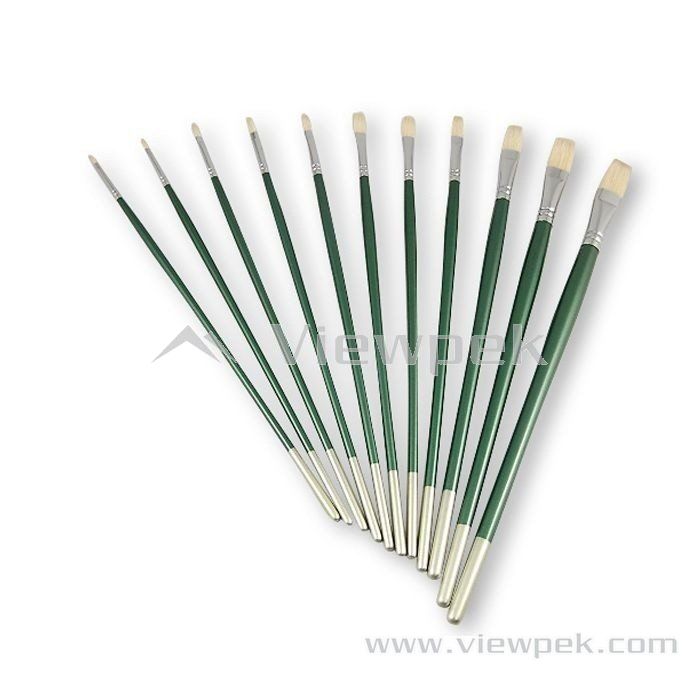  Chongking Bristle Oil&Acrylic Brushes - Flat- A0101B-1